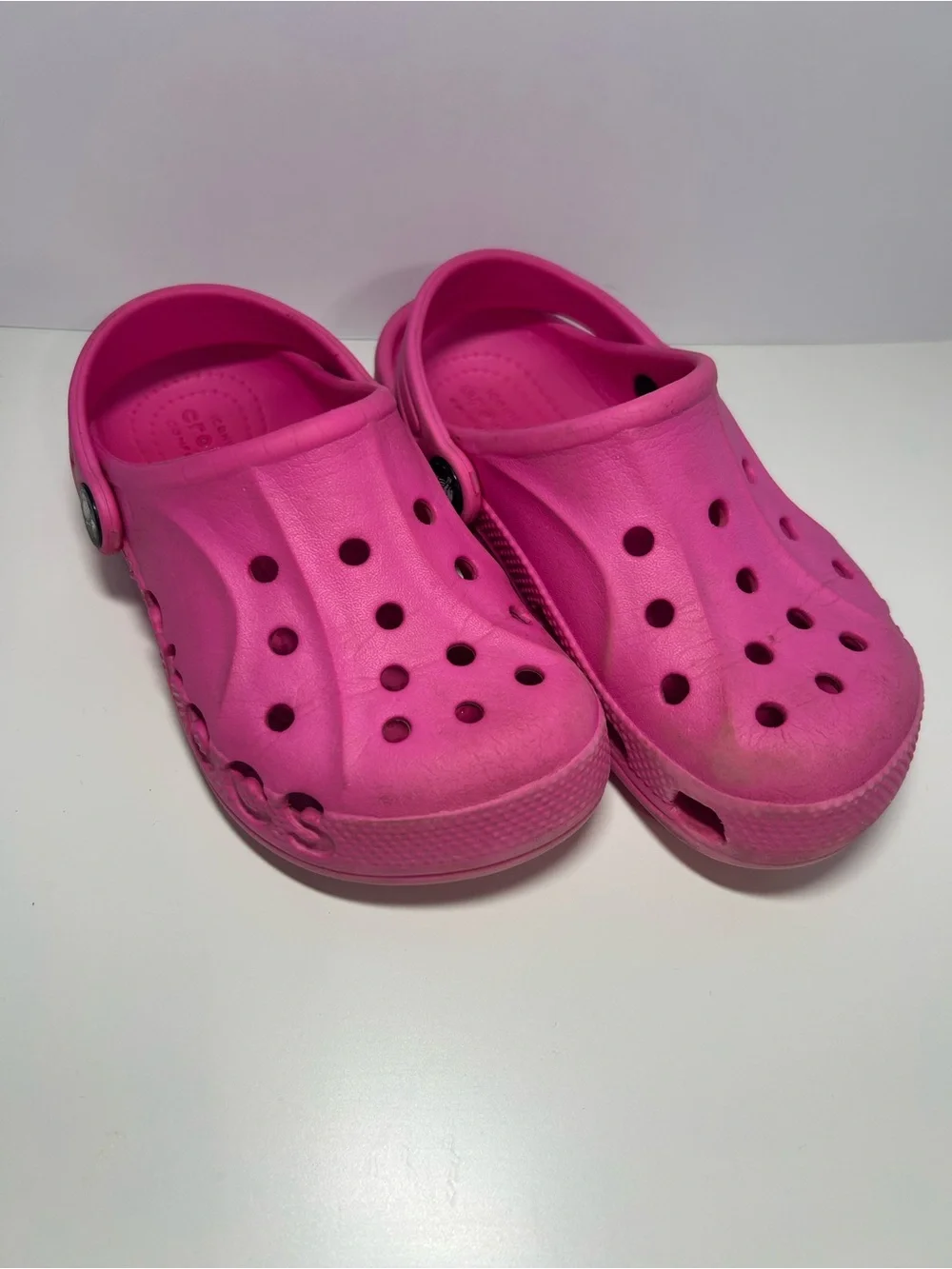 Crocs Kids’ Baya Clog Electric Pink Girls Size C11 Toddler Slip-On Sandals